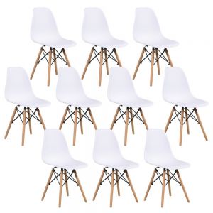 Kit de 10 sillas eames color blanco